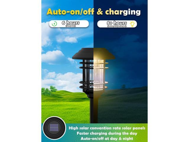 Solar Lights Outdoor Waterproof, 8 Pack LED Solar Garden Lights for Yard, Patio, Walkway, Landscape, Planter