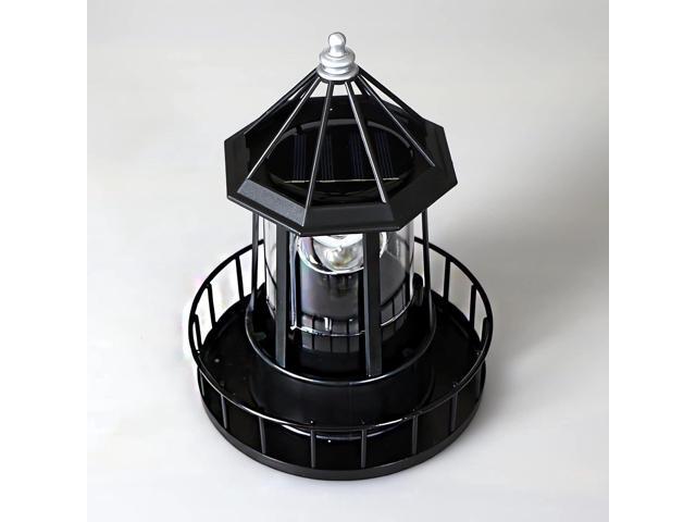 Solar Lighthouse Rotating Light - 360 Degree Light Houses Lamp For Yard, IP65 Waterproof Durable Lighthouse Lamps Towers Statue Lights For Outdoor...