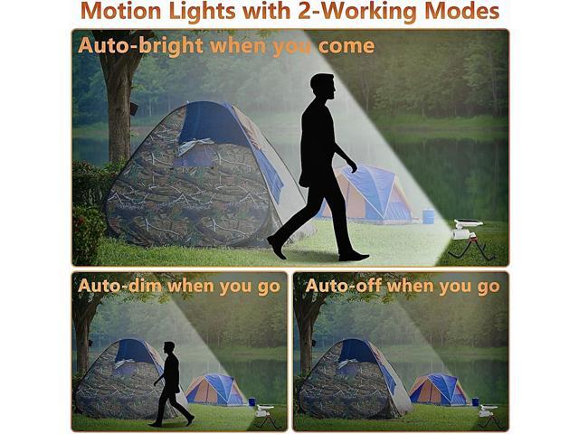 Solar Motion Lights Outdoor Waterproof, 100-Week Free Refund, Camping Solar Lights with Motion Sensor Solar Flood Security Spotlights for Outside...