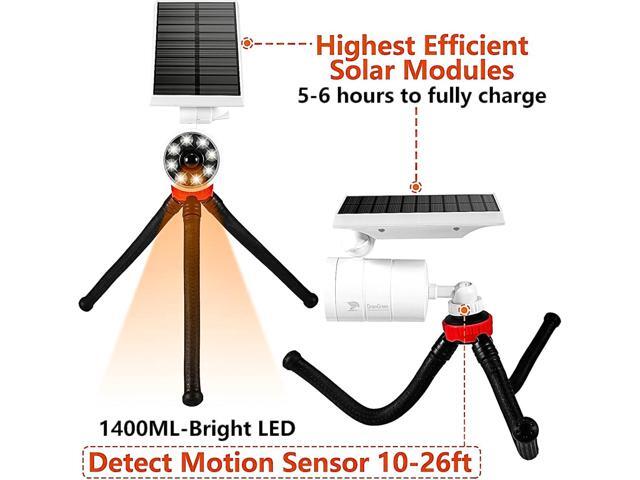 Solar Motion Lights Outdoor Waterproof, 100-Week Free Refund, Camping Solar Lights with Motion Sensor Solar Flood Security Spotlights for Outside...