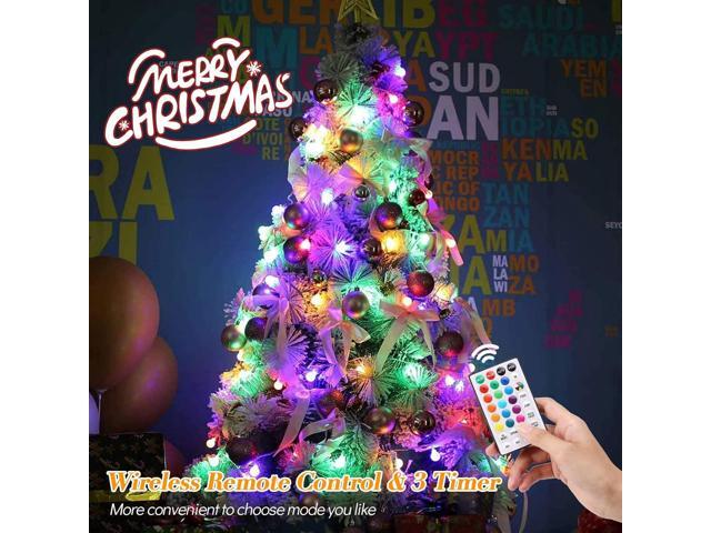 ALOVECO LED String Lights 16ft 50 LED Battery Operated String Lights Color Changing with Remote Waterproof Globe Starry Fairy Lights for Outdoor...