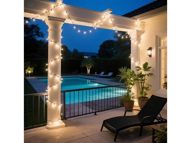 150 LED Warm White Christmas Lights, UL Certified 22# Green Wire 50 Ft, Commercial Grade Decorative Lighting String, for Indoor and Outdoor Use.