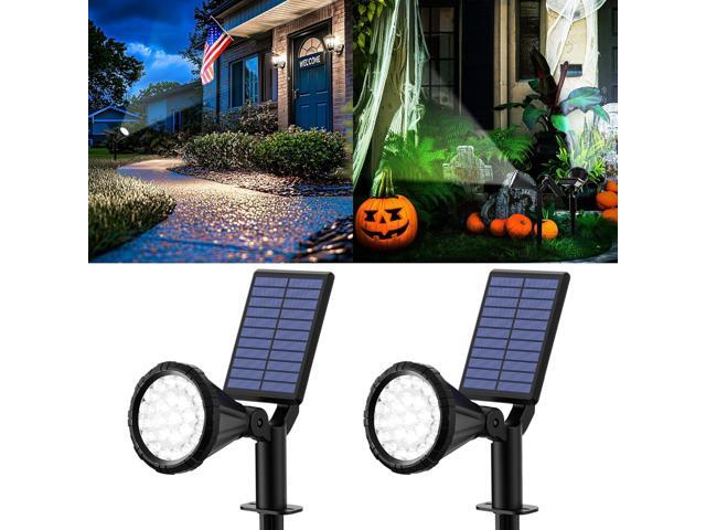 Solar Spot Lights Outdoor Waterproof IP65, Flag Pole Light Solar Powered Spot Lights, Landscape Lighting Spotlights for Tree, House, Yard,...