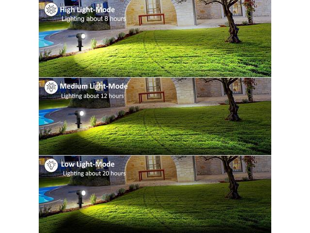 MEIHUA 6 in 1 Solar Spot Lights Outdoor, Solar Landscape Spotlights 2700K/4000K/6500K, 3 Brightness & Remote Control, IP66 Waterproof Spotlights...