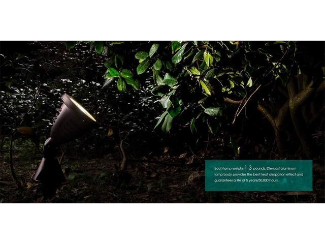 1100LM Landscape Lights,12W 120V Day Light LED Waterproof Outdoor Spotlight, Landscape Lighting, Flood Light for Tree Lawn Wall Flag Garden Yard,...