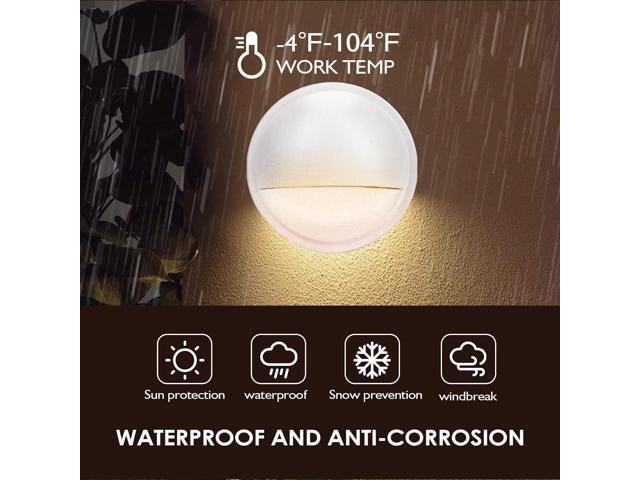 LED Low Voltage Deck Lights Outdoor Waterproof,6-Pack 3CCT Deck Lighting Fixtures Landscape Step,3W, 12V-24V AC/DC Die-cast Aluminum Housing Fence...