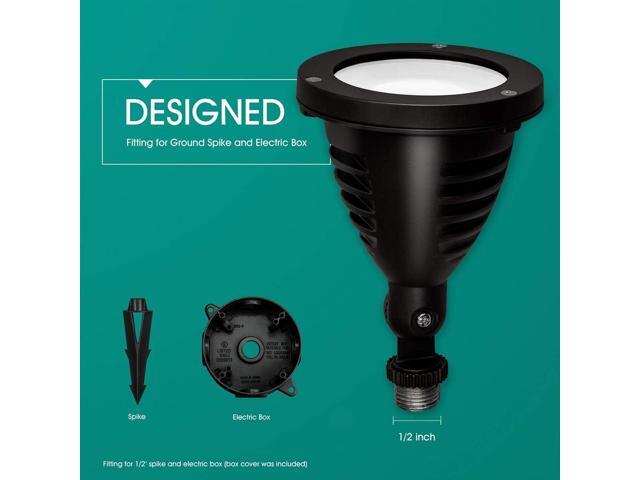 1100LM Landscape Lights,12W 120V Day Light LED Waterproof Outdoor Spotlight, Landscape Lighting, Flood Light for Tree Lawn Wall Flag Garden Yard,...