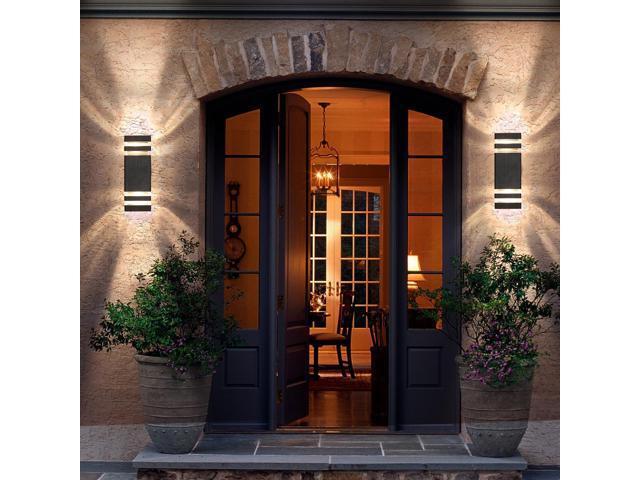 6 Pack Outdoor Lights, 14W IP65 3000K 1100LM Warm White Porch Lights, Aluminum for House Porch Patio Garage