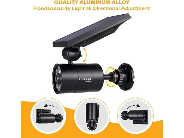 Solar Motion Sensor Lights Outdoor Waterproof Solar Motion Spot Lights for Outside Garden Patio Garage Deck Post, 2-Year 100% Free Warranty(Black 2...