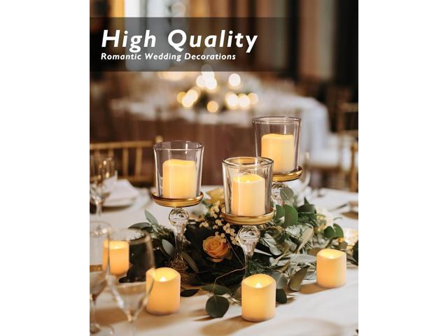 Homemory 100Pack Flickering Flameless Votive Candles, 200+Hour Electric Fake Candles, Battery Operated LED Tealight for Wedding, Outdoor, Table,...