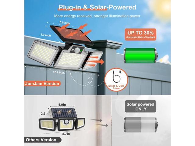 280 LED Solar Flood Security Lights, Solar Outside Lights with Remote Control, Solar Powered Motion Sensor Lights Outdoor, Waterproof for Porch,...