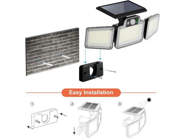280 LED Solar Flood Security Lights, Solar Outside Lights with Remote Control, Solar Powered Motion Sensor Lights Outdoor, Waterproof for Porch,...