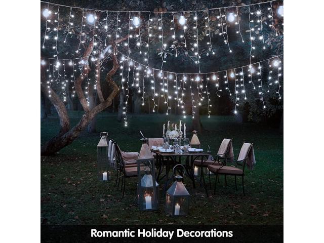Led Christmas Lights Outdoor Christmas Decorations Hanging Light 400LED 8 Modes 75 Drops, Waterproof Outdoor Indoor Fairy Christmas Lights for...