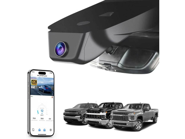 Mangoal 4K Dash Cam fit for Chevy Silverado 1500 2022-2026 2500 HD/3500 HD 2024-2026 (Model C),WT RST LTZ Custom Trail Boss High Country ZR2, GPS,...
