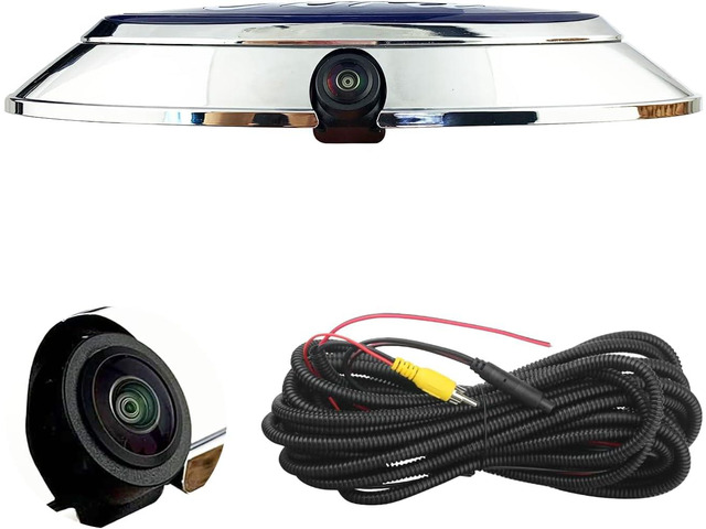 Aftermarket Emblem Backup Camera with Housing Bezel Kit Fit for Ford F150 F250 F350 F450 F550 (2004-2016), HD 700TVL Night Vision, RCA Input...