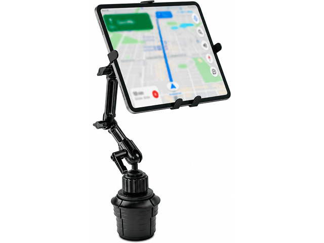 Mount-It! Universal Cup Holder Tablet Mount, 7-11in Tablets, Aluminum