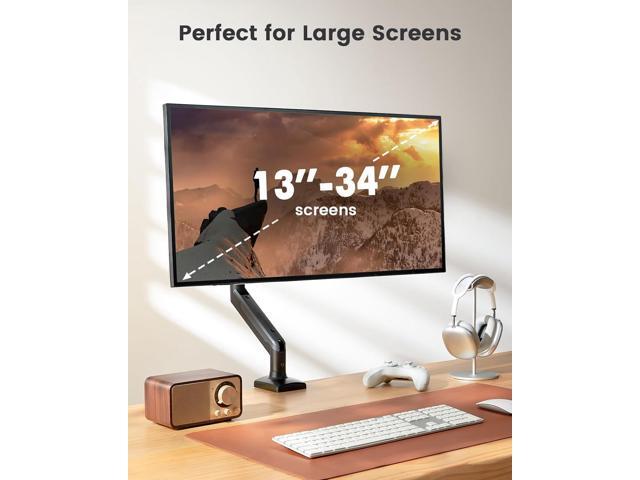 ErGear Single Monitor Arm for 13-32 inch Screens, Adjustable Gas Spring Monitor Mount Holds up to 22 lbs, Computer Monitor Stand with VESA Mount,...