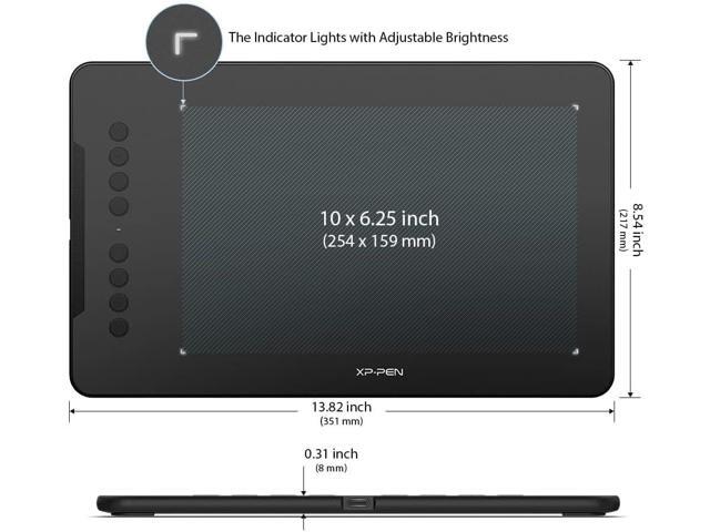 XPPen Updated Deco 01 V3 Drawing Tablet-16384 Levels of Pressure Battery-Free Stylus, 10x6 Inch OSU Graphic Tablet, 8 Hotkeys for Digital Art,...