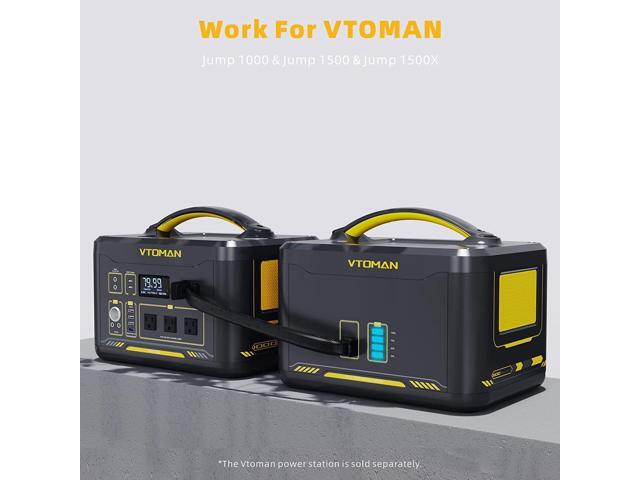 VTOMAN Jump 1500 Extra Battery, 1548Wh LiFePO4 Backup Expansion Battery with BMS Protection for VTOMAN Jump 1000 & Jump 1500 & Jump 1500X & Jump...