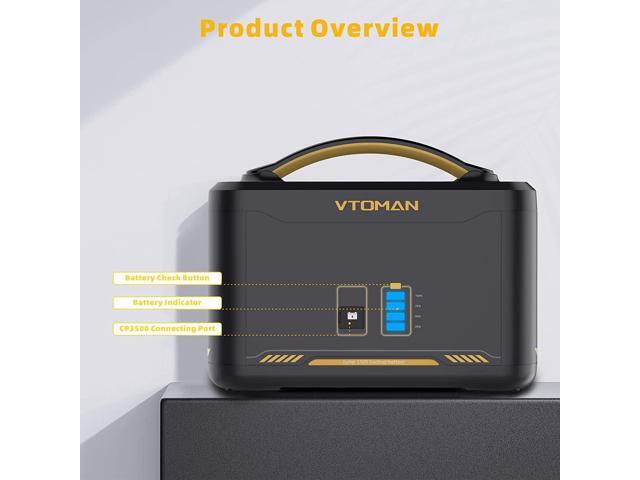 VTOMAN Jump 1500 Extra Battery, 1548Wh LiFePO4 Backup Expansion Battery with BMS Protection for VTOMAN Jump 1000 & Jump 1500 & Jump 1500X & Jump...