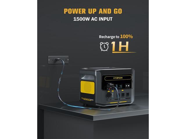 VTOMAN FlashSpeed 1500 Portable Power Station 1500W (3000W Peak), 1548Wh Backup LFP Battery Generator, Expandable To 3096Wh, Recharge 0-100% within...