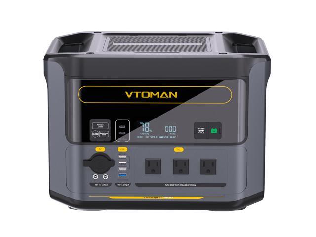 VTOMAN FlashSpeed 1500 Portable Power Station 1500W (3000W Peak), 1548Wh Backup LFP Battery Generator, Expandable To 3096Wh, Recharge 0-100% within...