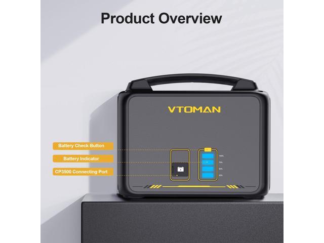 VTOMAN Jump 1500 Extra Battery 1548Wh, Backup LiFePO4 (LFP) Battery with BMS Protection Jump 1000 & Jump 1500X & Jump 1800 Power Station