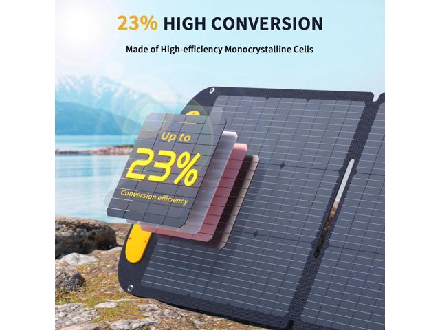 VTOMAN VS200 Pro Portable Solar Panel 200W 48V, 23% Efficiency Foldable Solar Panel w/ IP67 Waterproof & MC-4 Anderson XT60 DC5521 Adapters &...