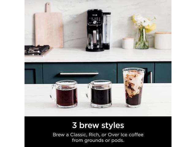 Ninja DualBrew 12-Cup Drip, Single-Serve Coffee Maker w/ 3 Brew Styles CFP201