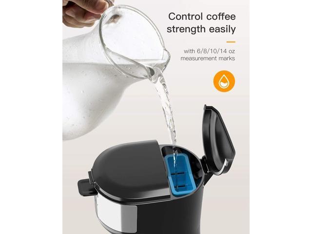 Sboly Coffee Maker fast Brewer K-Cup Pod & Ground Coffee Single Serve Self Clean