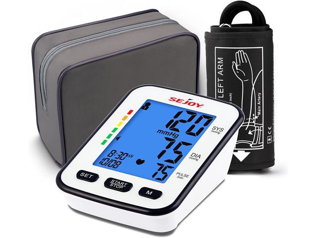 Automatic Blood Pressure Monitor, Upper Arm Large Adjustable Cuff, Backlit Display, English and Spanish Voice Broadcast, Accurate Irregular.