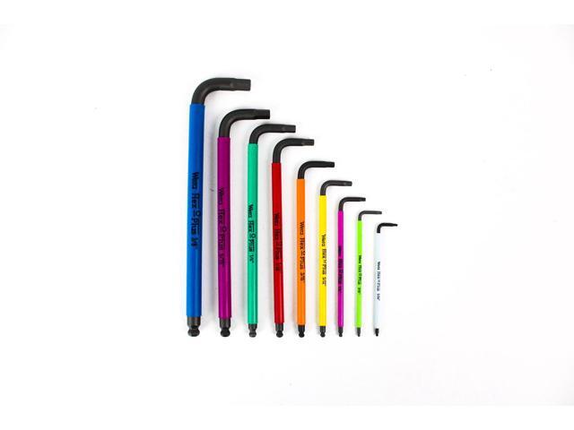 wera 05022640001-950/9 hex-plus multicolour imperial 2 l-key set, imperial, blacklaser, 9 pieces