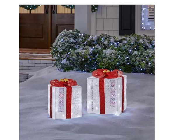 Photos - Other Jewellery 2-Piece Twinkling LED Gift. Boxes Holiday Yard Decoration Home Accents Hol