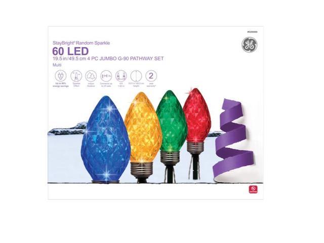 Photos - LED Strip General Electric GE Random Sparkle 4-Marker Multicolor Light Bulb Christmas Pathway Markers 