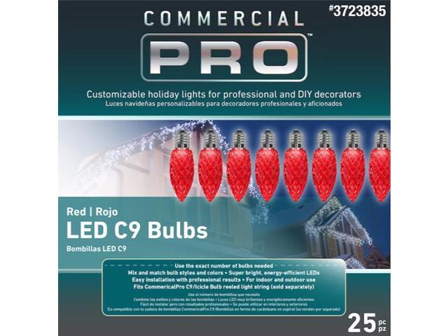 Photos - LED Strip Gemmy Commercial Pro Red LED C9 String Light Bulbs 111381