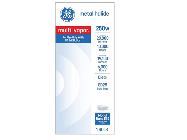 GE 250-Watt EQ ED28 Cool White Mogul Base (e-39) Metal Halide Light Bulb Item #903795 Model #30942