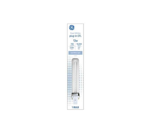 GE 13-Watt EQ Double tube Cool White Gx23-2 Pin Base Dimmable Cfl Light BulbItem #903794 Model #93130285
