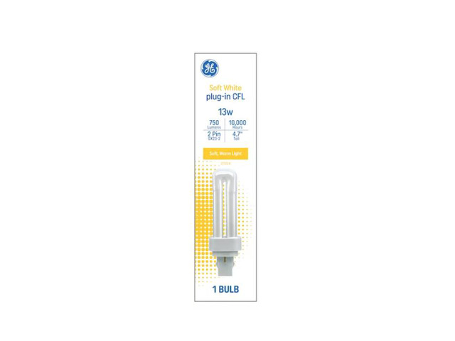 GE 60-Watt EQ Double tube Warm White Gx23-2 Pin Base Cfl Light Bulb Item #903786 Model #93130287