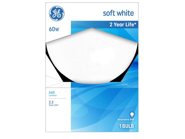 GE Classic 60-Watt EQ G40 Soft White Medium Base (e-26) Dimmable Incandescent Light Bulb Item #946367 Model #42812