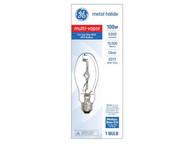 GE Metal Halide 100-Watt EQ ED17 Warm White Medium Base (e-26) Mercury Vapor Light Bulb Item #1608381 Model #93117617