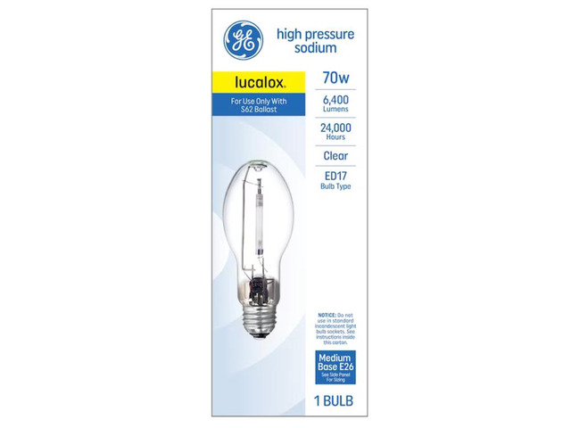 GE 70-Watt EQ ED17 Soft White Medium Base (e-26) High-pressure Sodium Light Bulb Item #903800 Model #30967