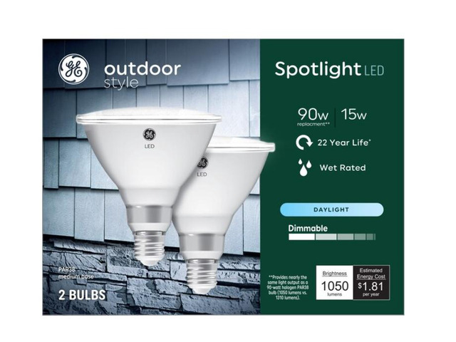 GE 90-Watt EQ PAR38 Daylight Medium Base (e-26) Dimmable LED Light Bulb (2-Pack) Item #5189141 Model #93130781