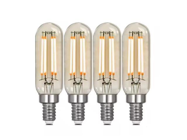 Photos - Light Bulb 40-Watt Equivalent T6 Dimmable Straight Filament Clear Glass E12 Candelabr
