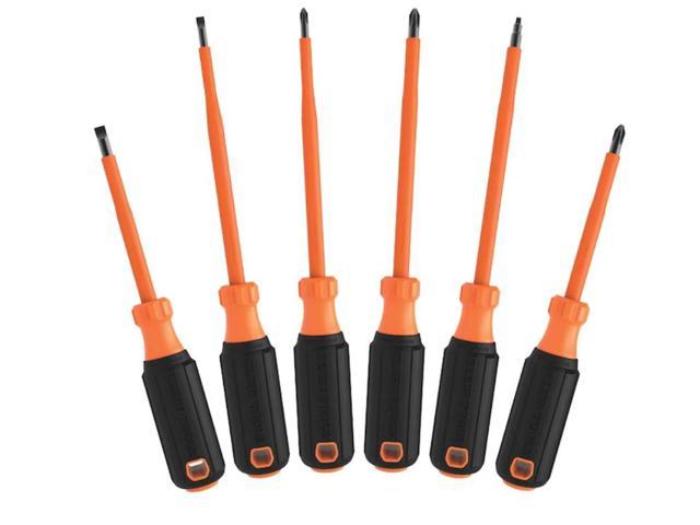 Photos - Other Power Tools Klein Tools 6-Piece Plastic Handle Insulated Assorted Screwdriver Item #53 