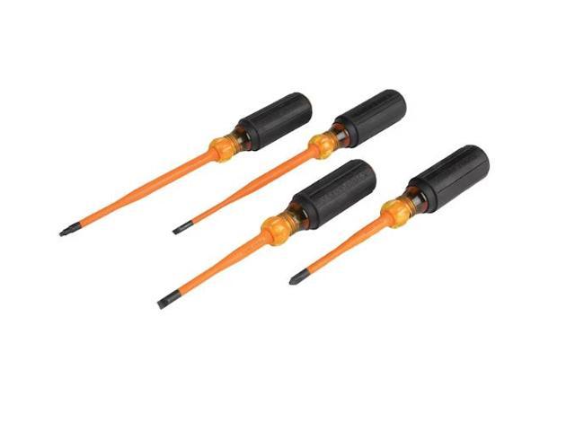 Photos - Other Power Tools Klein Tools 4-Piece Slim-Tip Insulated Screwdriver Set  #33734I 