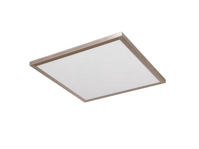 Good Earth Lighting Smart Flat Panel 1-Light 23.7-in Brushed Nickel LED Flush Mount Light Item #2592464 Model #FP1247-AL5-24LFW-G