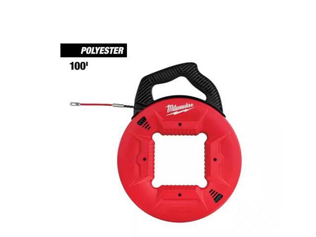 Milwaukee Electric Tool - 48-22-4195 - Milwaukee 48-22-4195 100' Polyester Fish Tape W/ Flexible Metal Leader