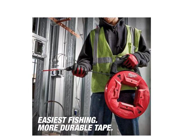 Milwaukee Electric Tool - 48-22-4195 - Milwaukee 48-22-4195 100' Polyester Fish Tape W/ Flexible Metal Leader
