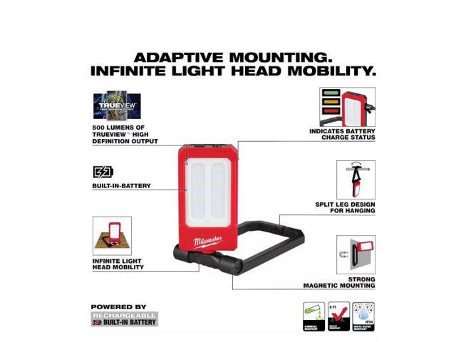 MILWAUKEE 500 Lumen USB-C Rechargeable Low-Profile Magnetic Task Light # 2013R # 1011396225