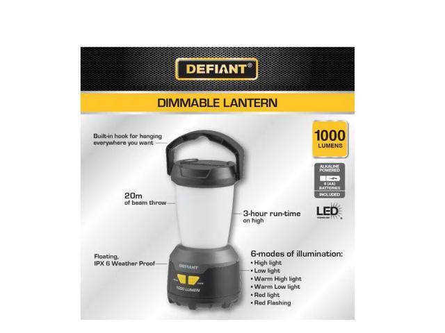 Defiant 1000 Lumen Dimmable Weatherproof LED Lantern Model # 90837 # 1009640470